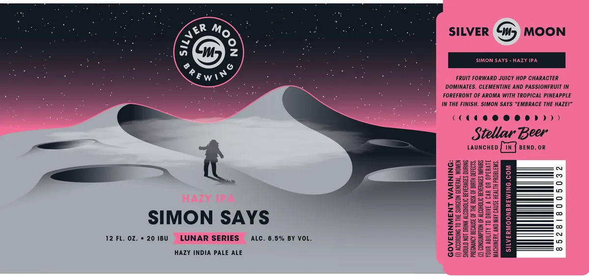 Simon Says label art — SILVER MOON BREWING