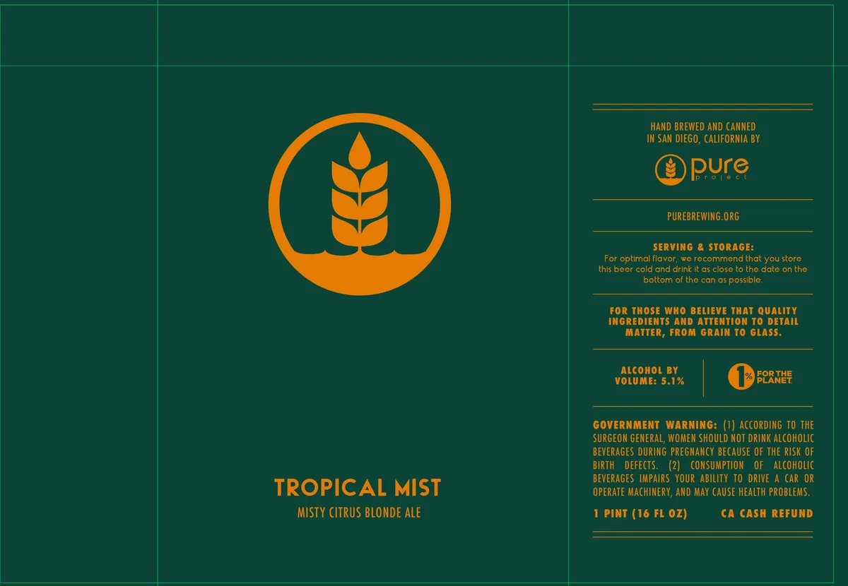 Tropical Mist label art — TROPICAL MIST