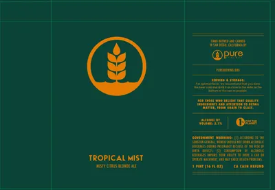 Tropical Mist label
