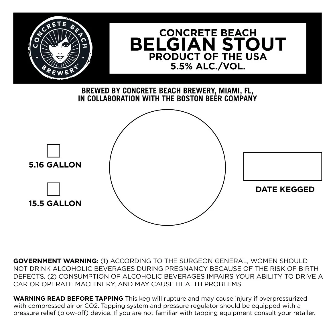 Belgian Stout label