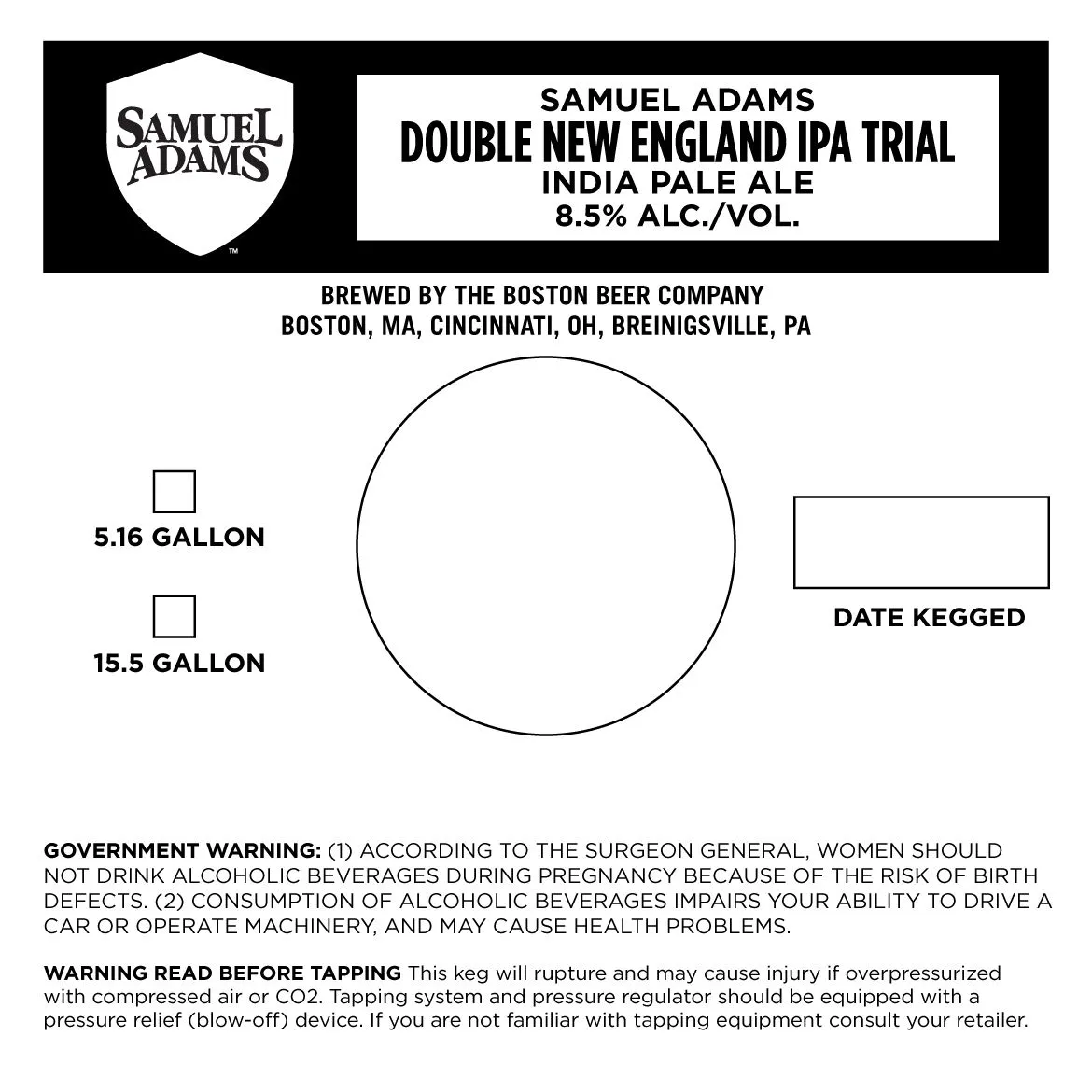 Double New England IPA Trial label