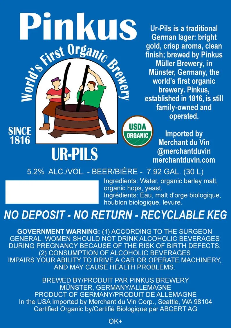 Pinkus Ur-Pils label