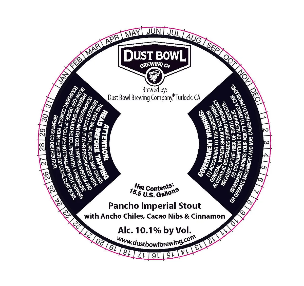 Pancho Imperial Stout label art — DUST BOWL BREWING CO.
