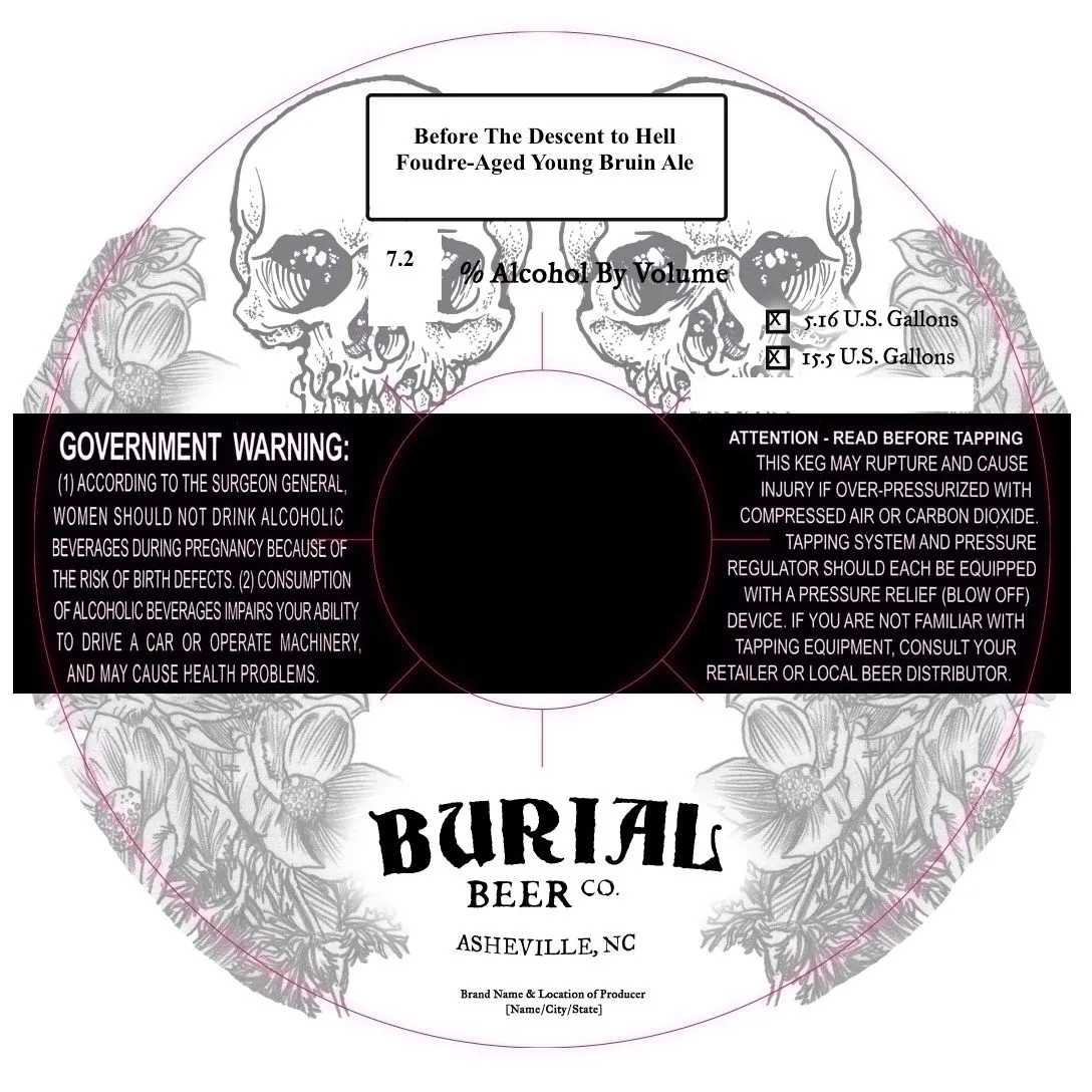 Before The Descent Into Hell label art — BURIAL BEER CO.