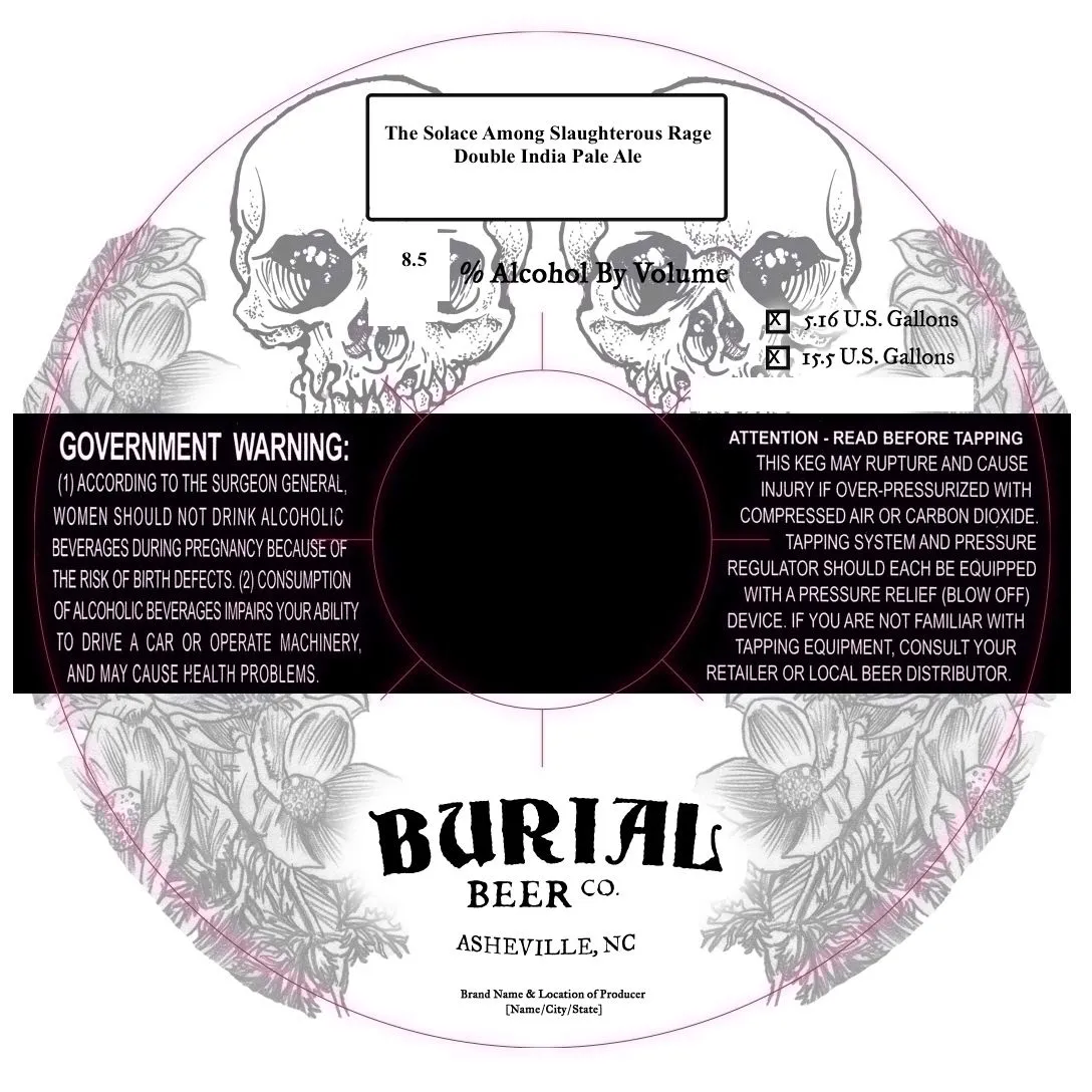 The Solace Among Slaughterous Rage label art — BURIAL BEER CO.