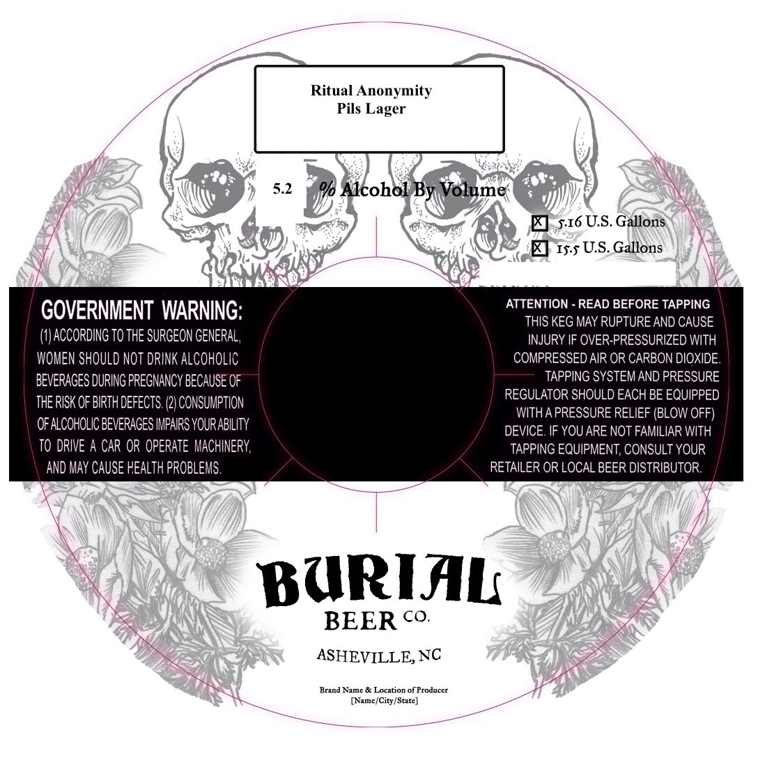 Ritual Anonymity — full label as filed with TTB