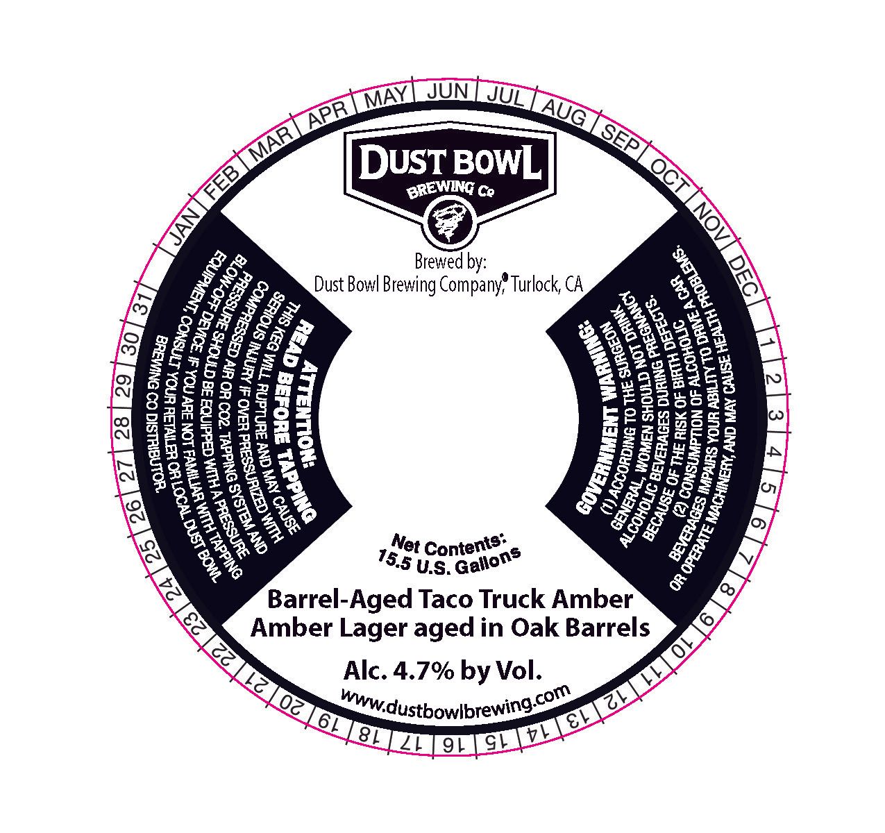 Barrel-Aged Taco Truck Amber — full label as filed with TTB