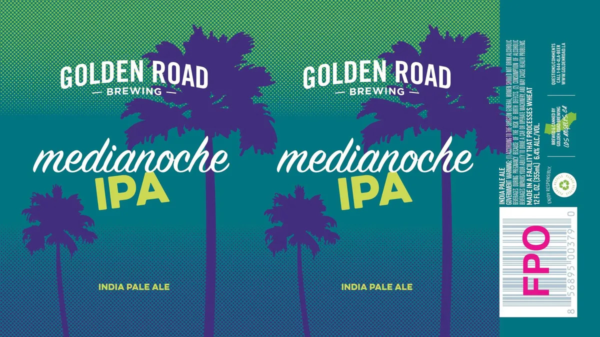 Medianoche IPA label art — GOLDEN ROAD BREWING