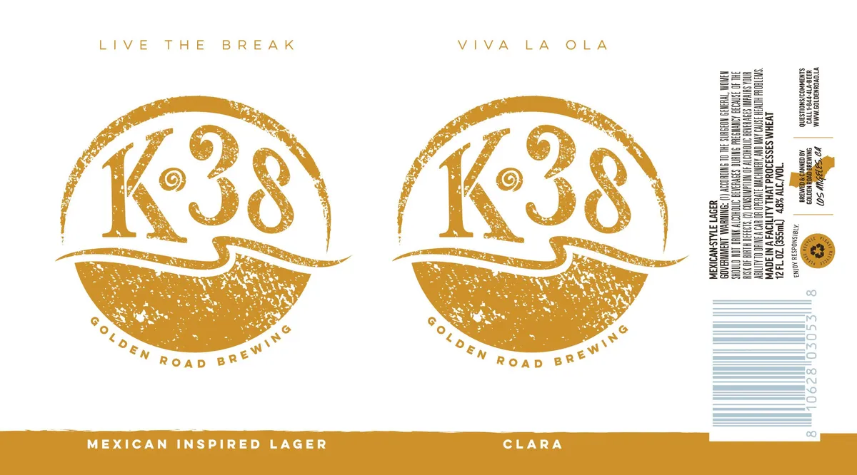 K-38 Clara label art — GOLDEN ROAD BREWING