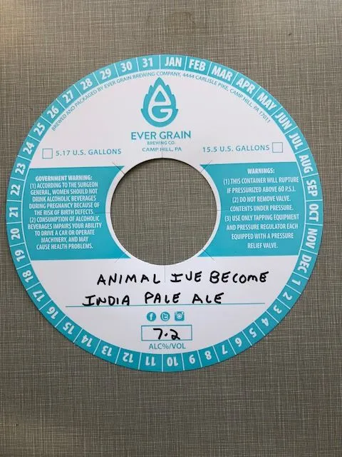 Animal I've Become India Pale Ale label