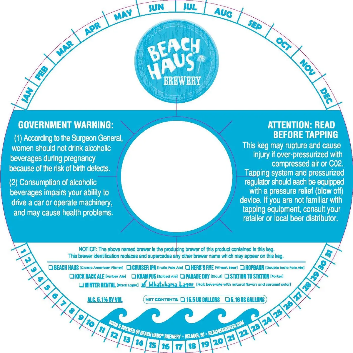 Whatchama Lager label