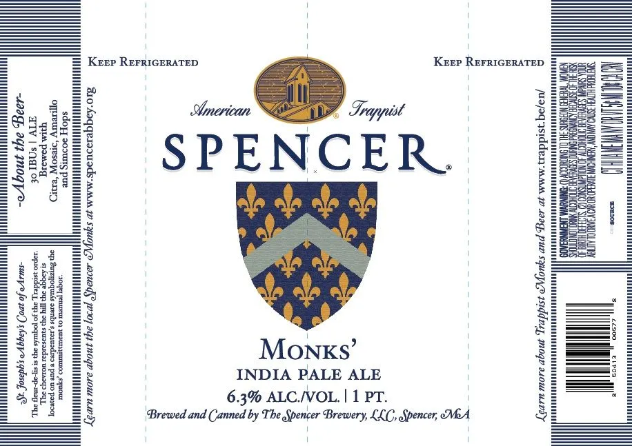 Monks' India Pale Ale label