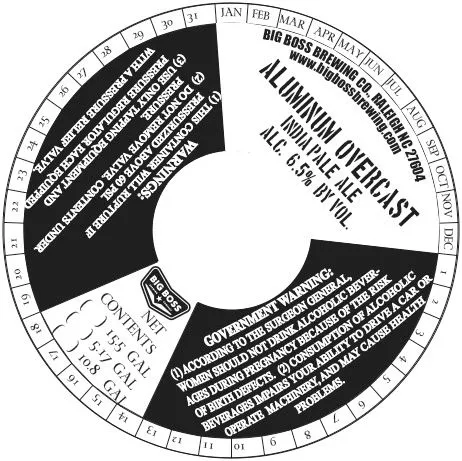 Aluminum Overcast label