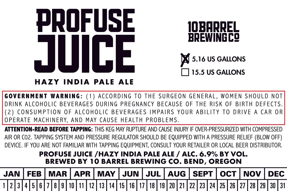 Profuse Juice label art — 10 BARREL BREWING CO.
