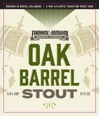 Oak Barrel Stout label
