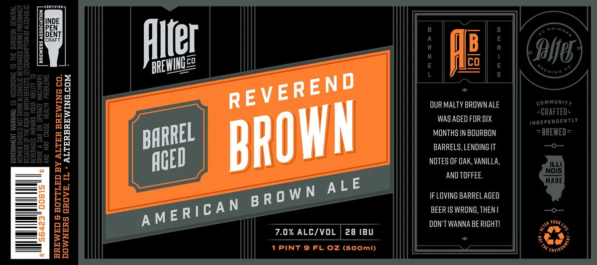 Reverend Brown label art — REVEREND BROWN