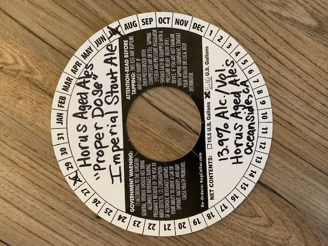 Proper Dose label