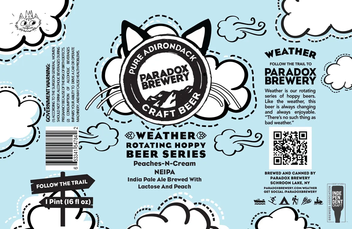 Weather Peaches-N-Cream label