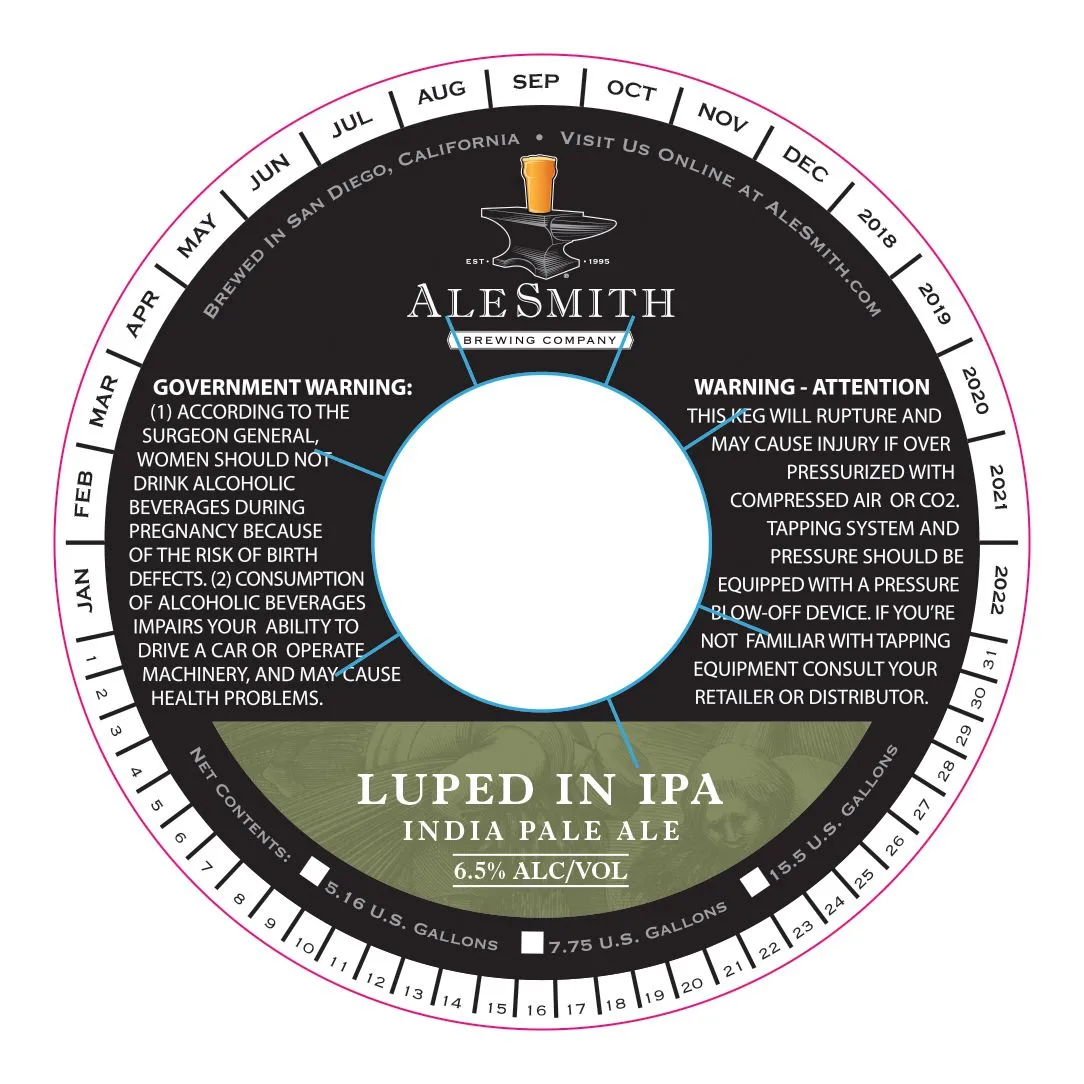 Luped In IPA label art — ALESMITH