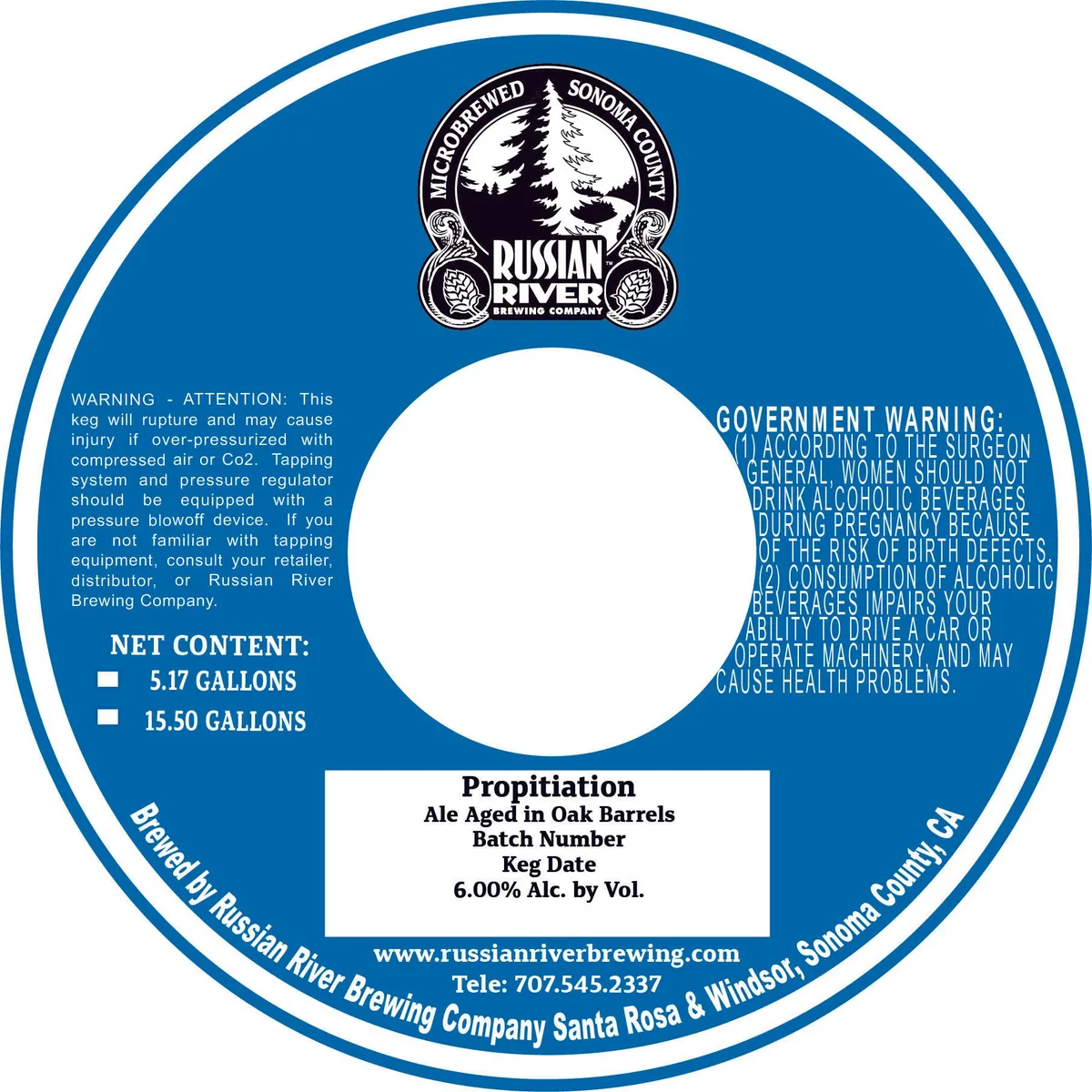 Propitiation label art — RUSSIAN RIVER BREWING COMPANY