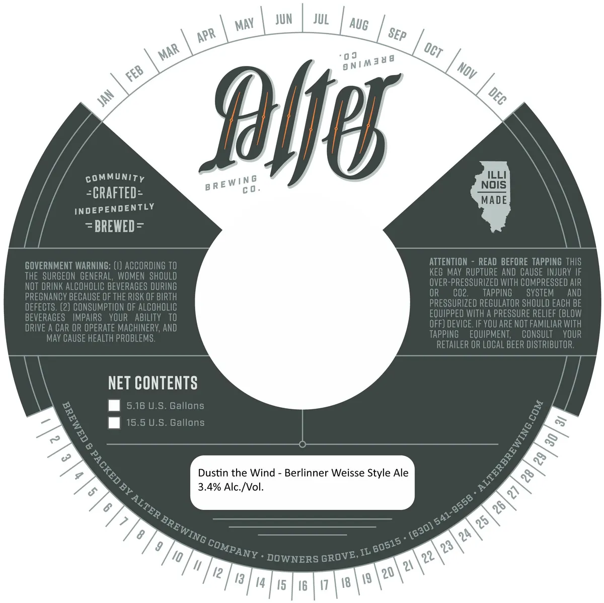 Dustin the Wind label art — DUSTIN THE WIND