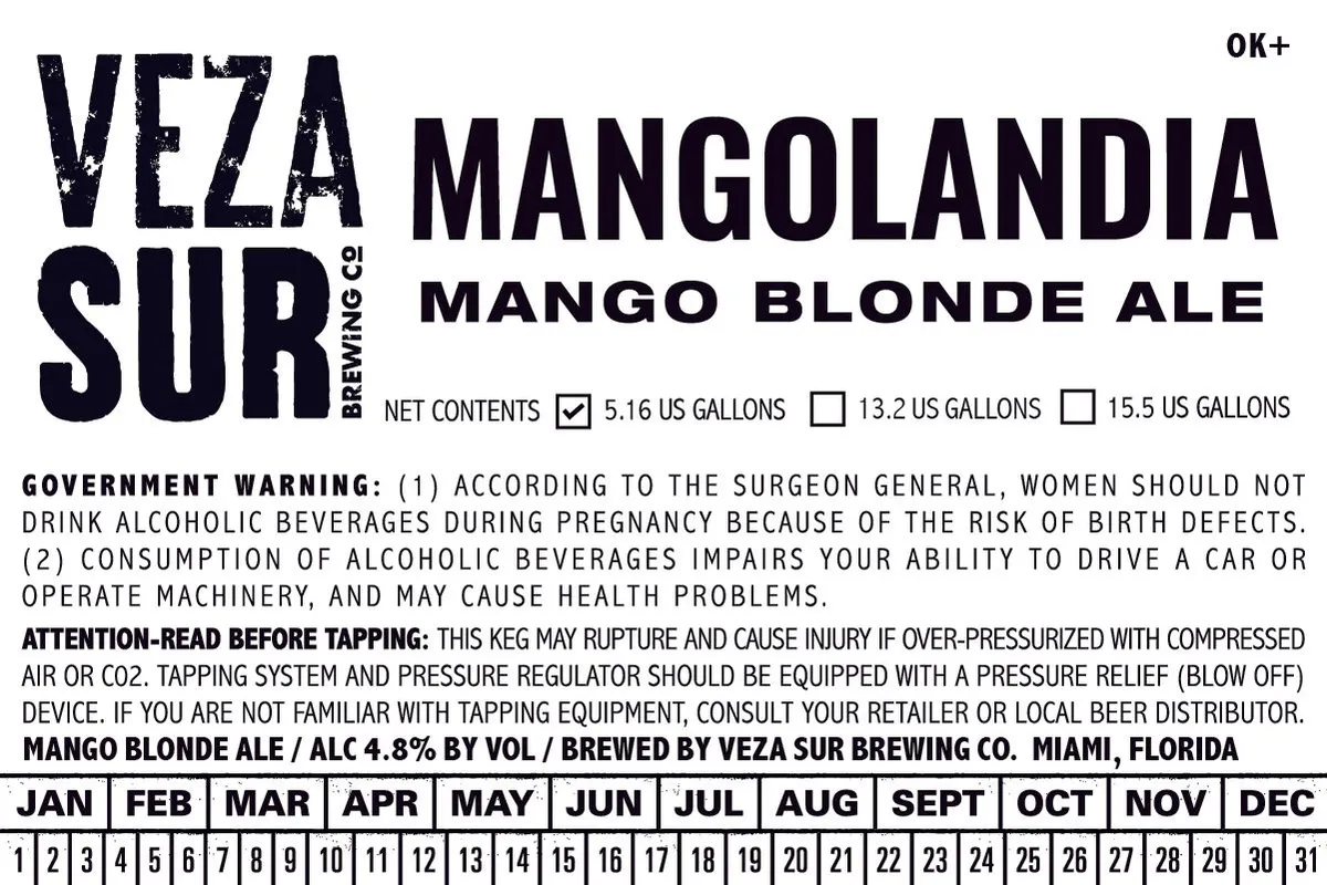 Veza Mangolandia label art — VEZA SUR BREWING CO.