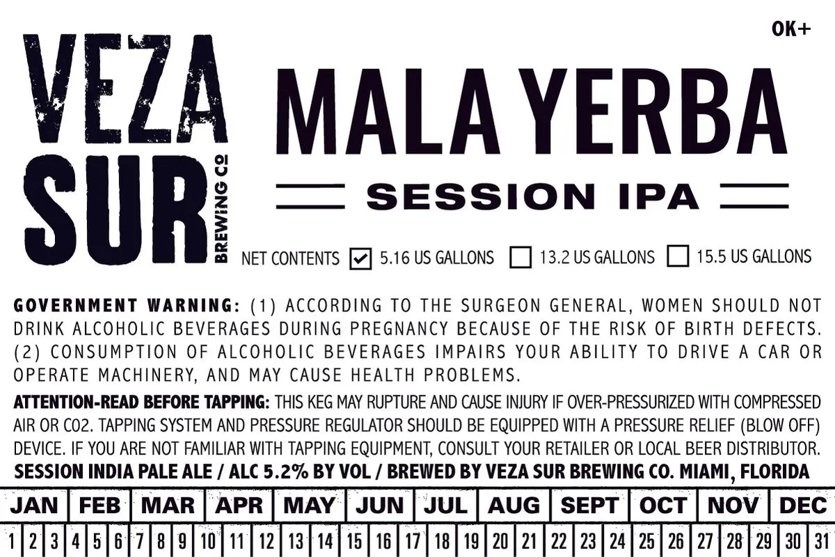 Mala Yerba label art — VEZA SUR BREWING CO.