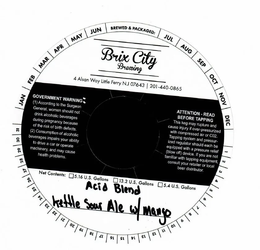 Acid Blend label