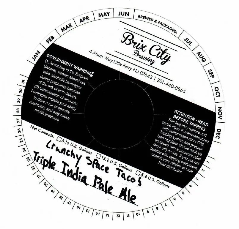 Crunchy Space Taco's Triple India Pale Ale label