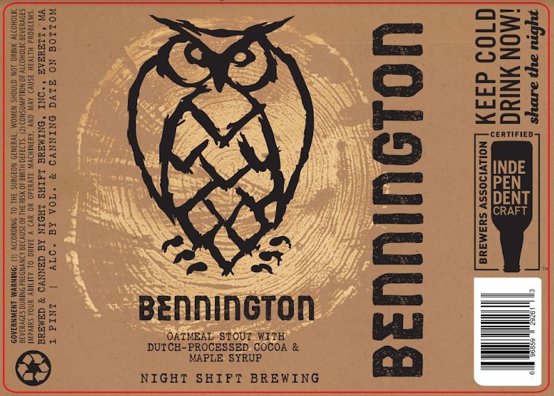 Bennington — full label as filed with TTB