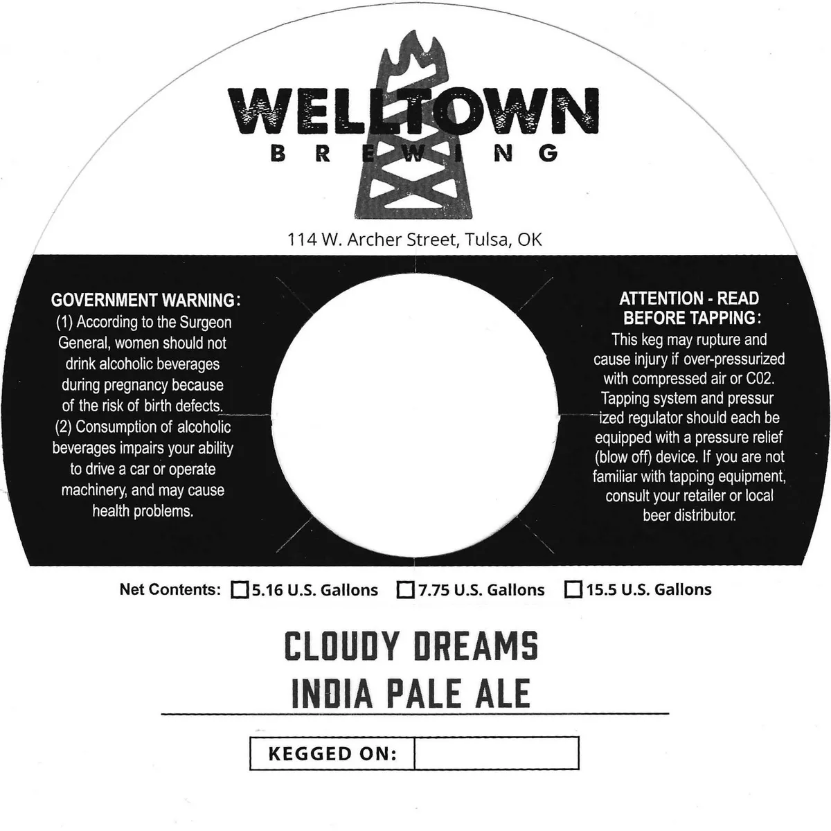 Cloudy Dreams New England Ipa label