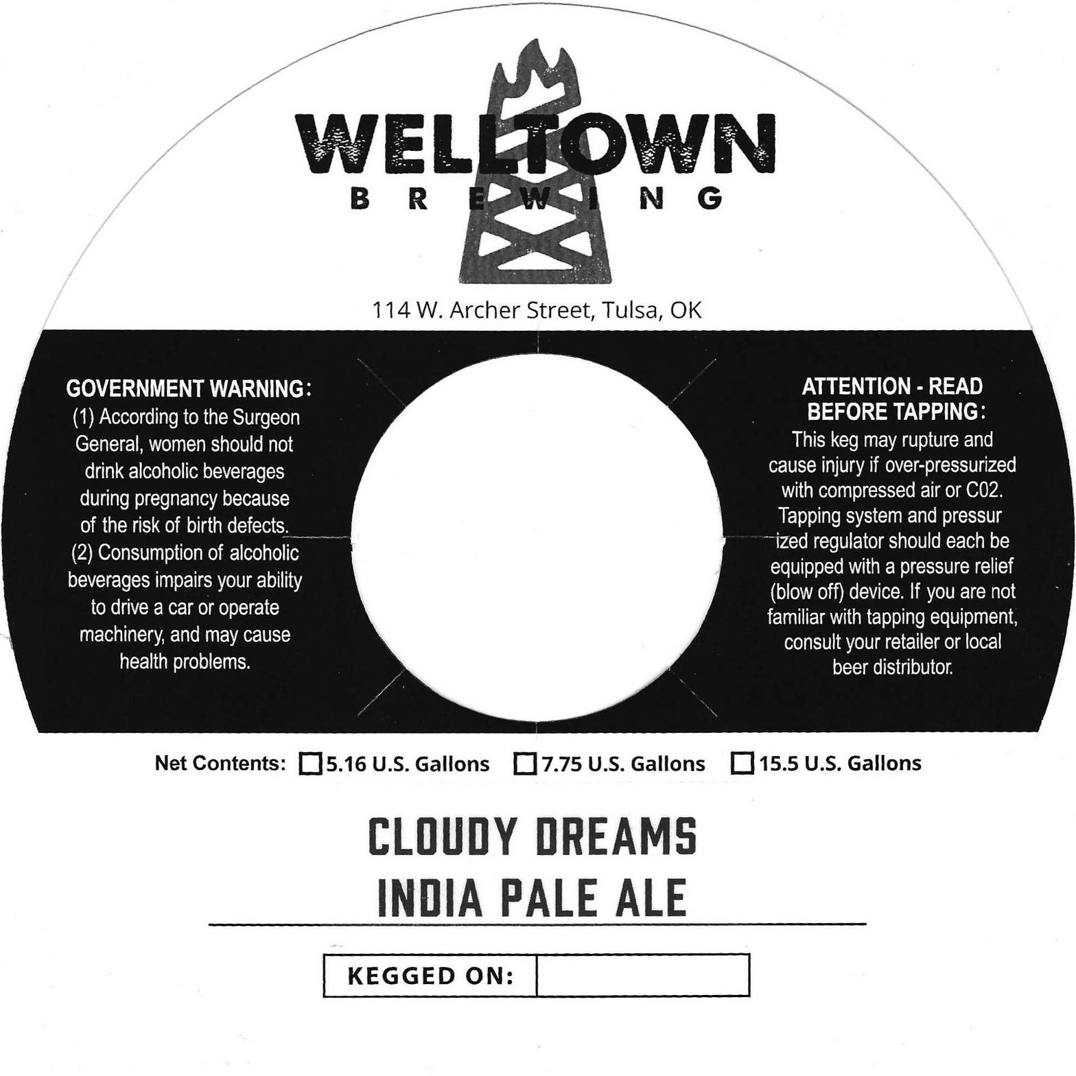 Cloudy Dreams — full label as filed with TTB