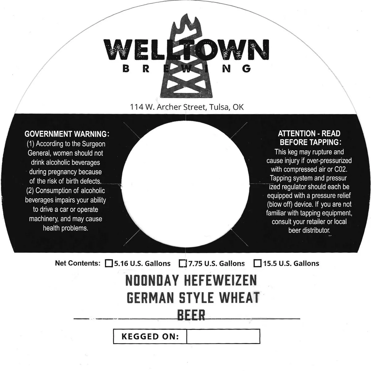 Noonday Hefeweizen label