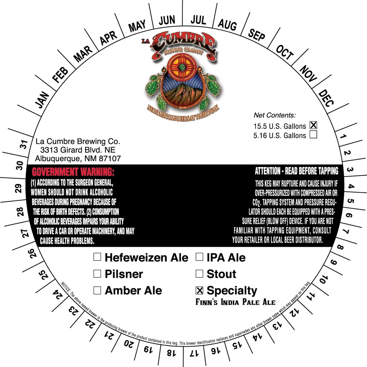 Finn's India Pale Ale label art — LA CUMBRE BREWING CO
