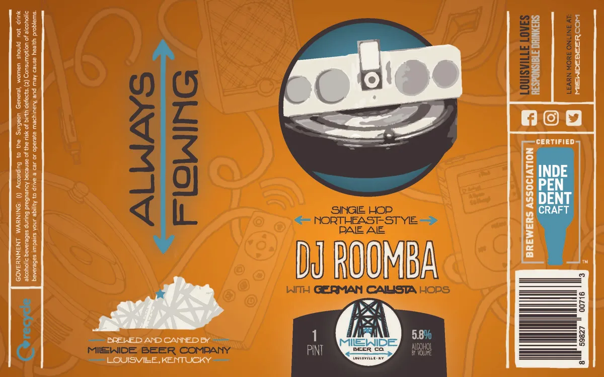 DJ Roomba label art — DJ ROOMBA
