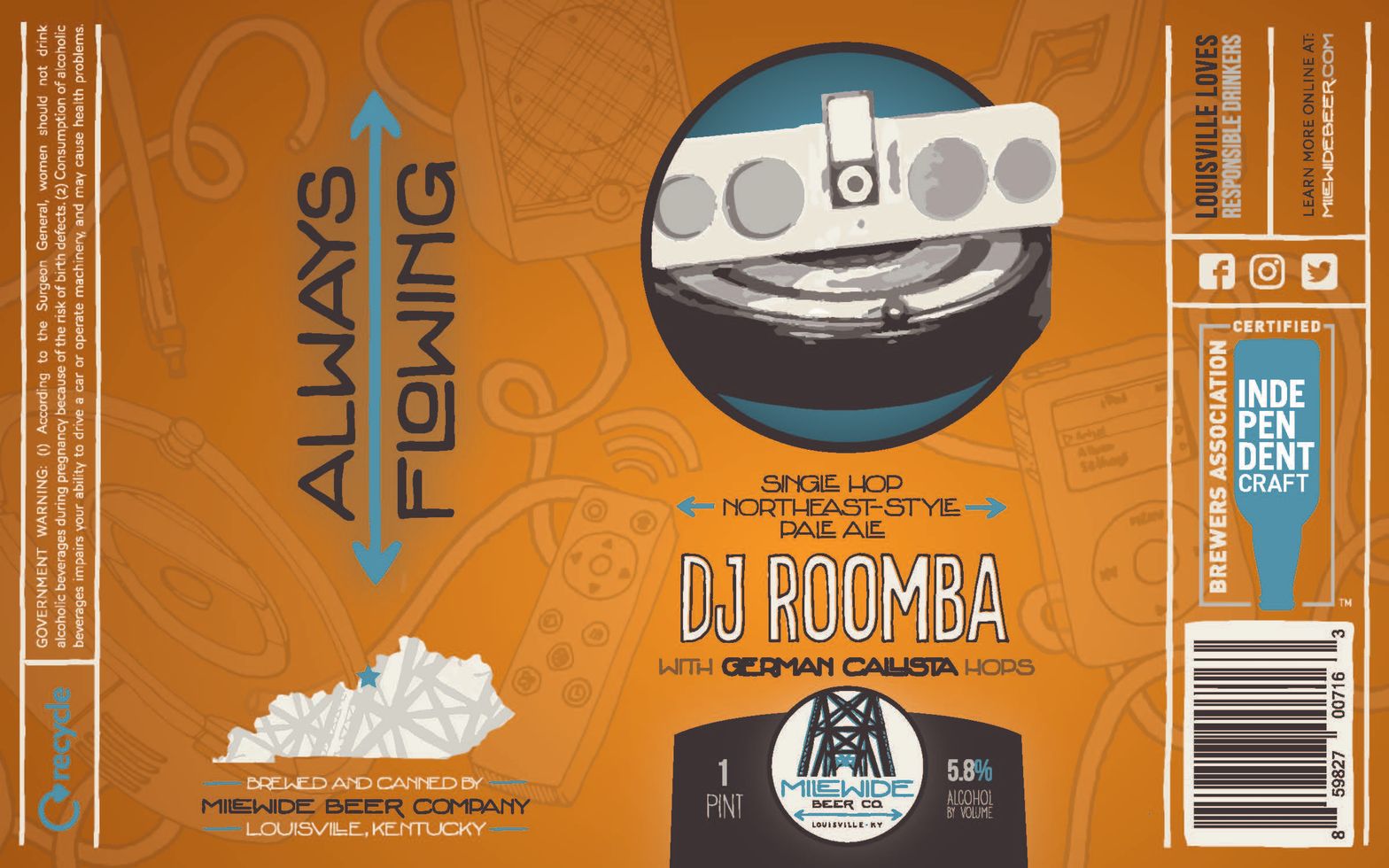 DJ Roomba — full label as filed with TTB