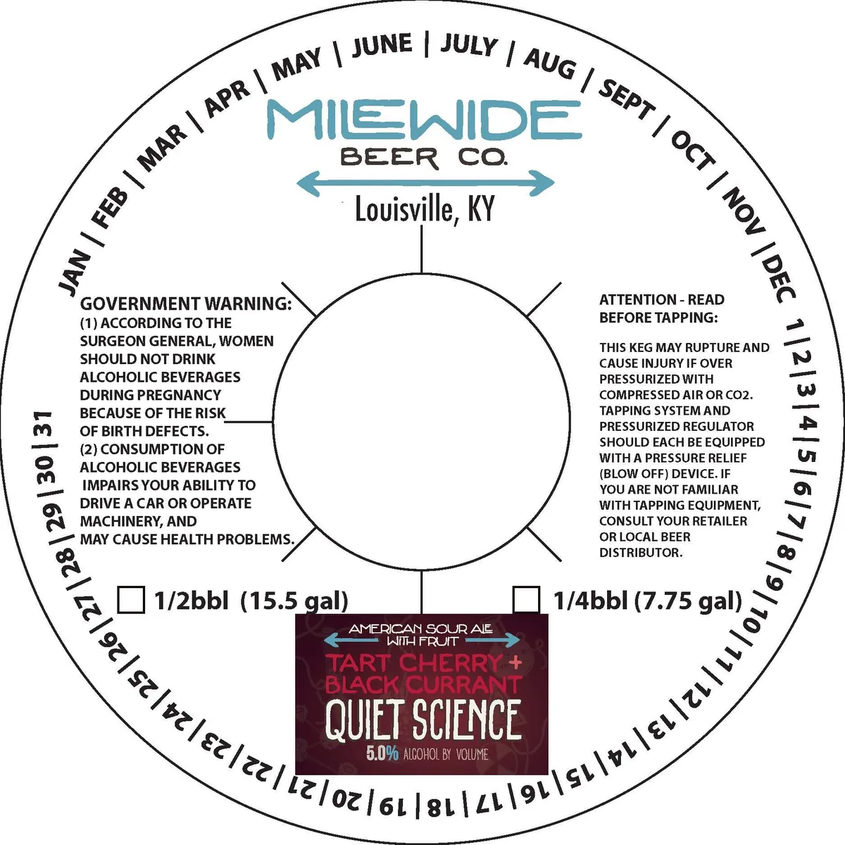 Tart Cherry + Black Currant Quiet Science label