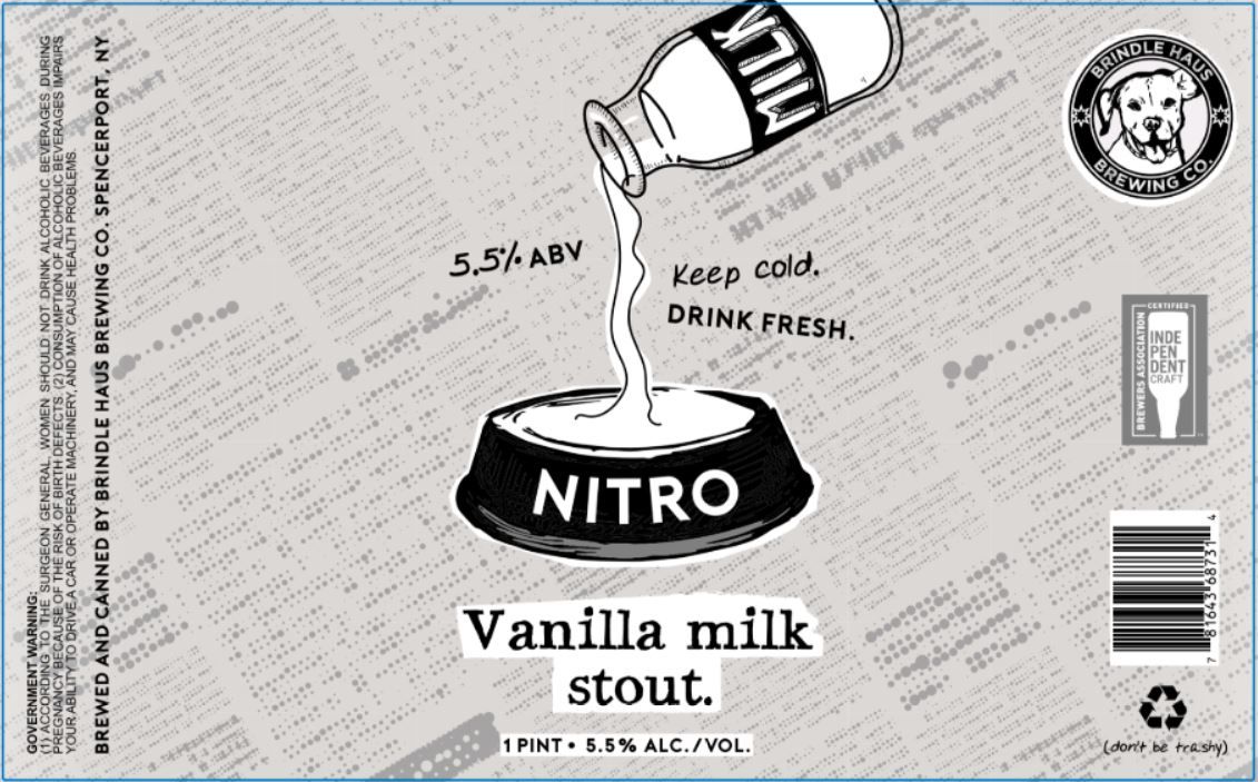 Vanilla Milk Stout — full label as filed with TTB