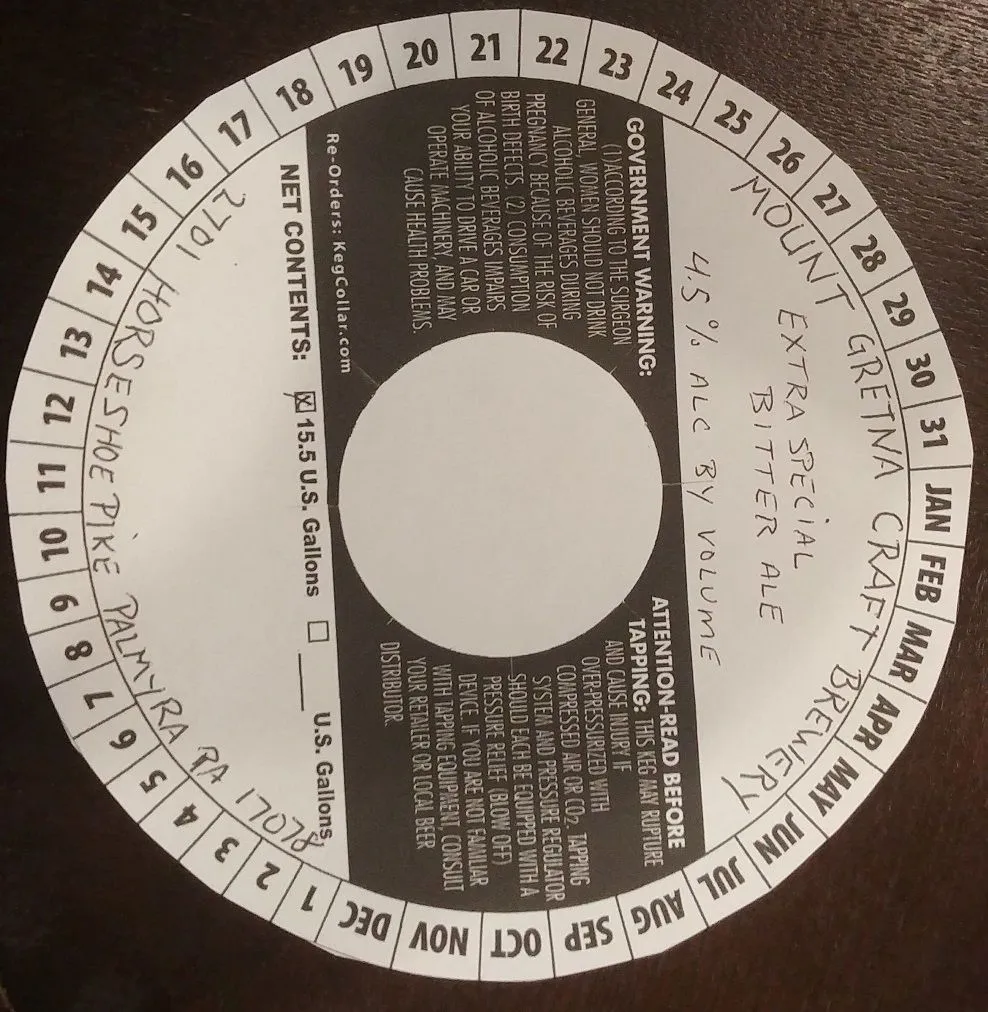 Extra Special Bitter Ale label