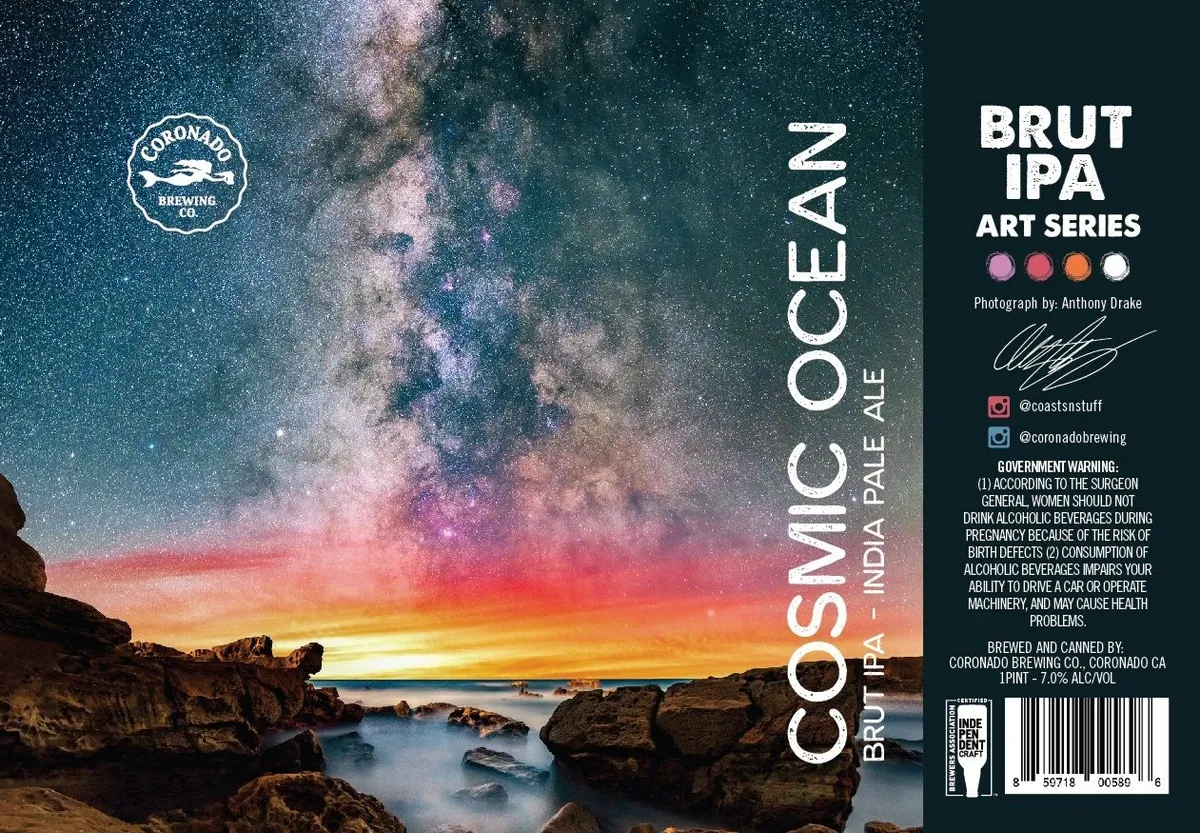 Cosmic Ocean label art — CORONADO BREWING CO.
