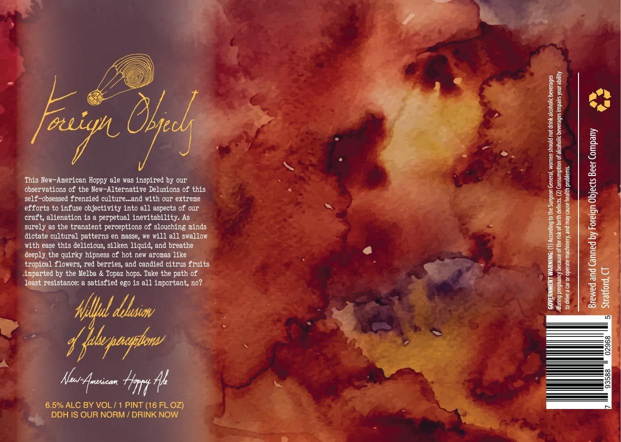 Willful Delusion of False Perceptions — full label as filed with TTB