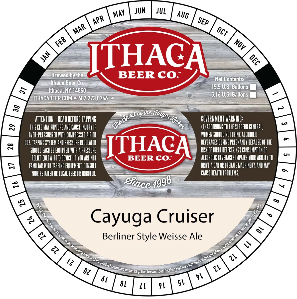Cayuga Cruiser label art — ITHACA BEER CO.