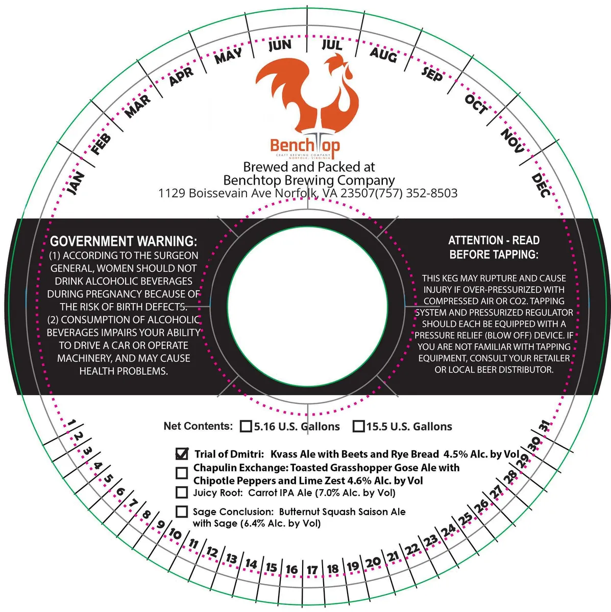 Trial of Dmitri label art — BENCHTOP BREWING COMPANY