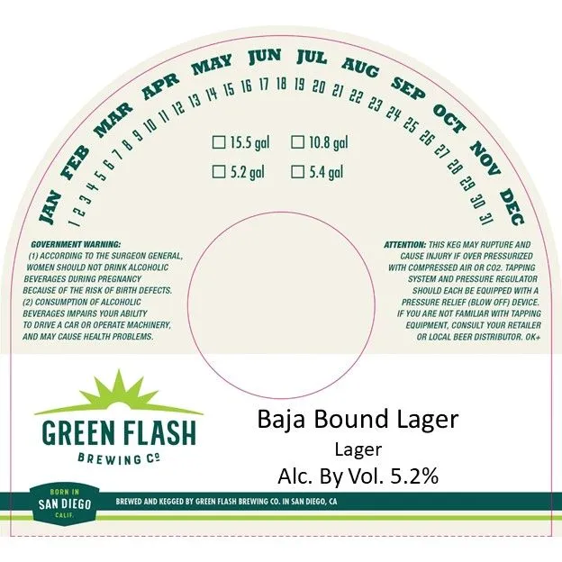 Baja Bound Lager label