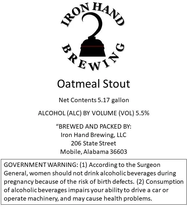 Oatmeal Stout label