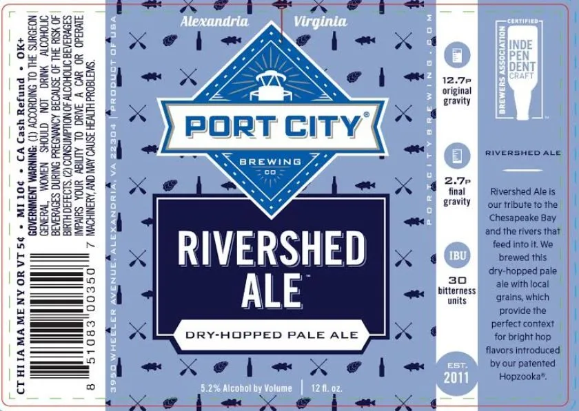 Rivershed Ale label
