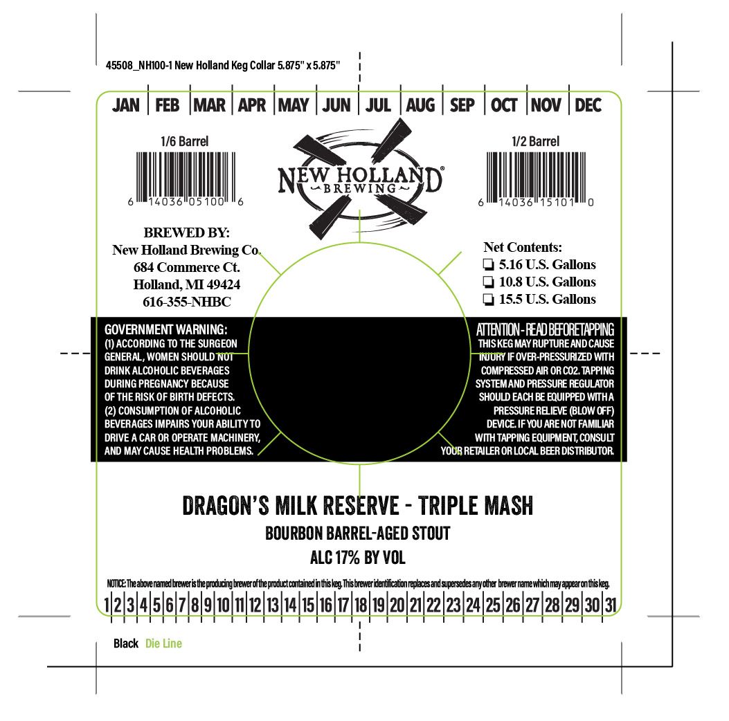 Dragon's Milk Reserve - Triple Mash — full label as filed with TTB