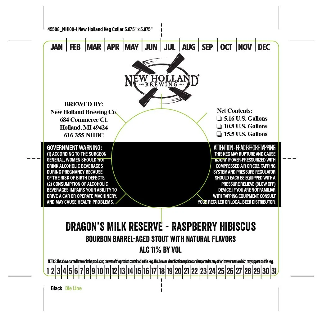 Dragon's Milk Reserve - Raspberry Hibiscus label