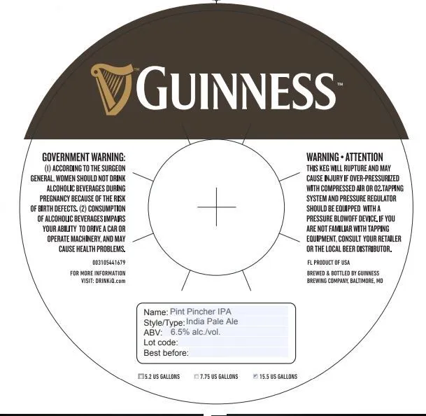 Pint Pincher IPA label