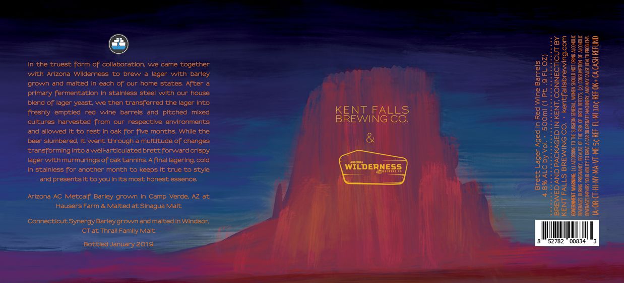 Brett Lager Aged in Red Wine Barrels — full label as filed with TTB